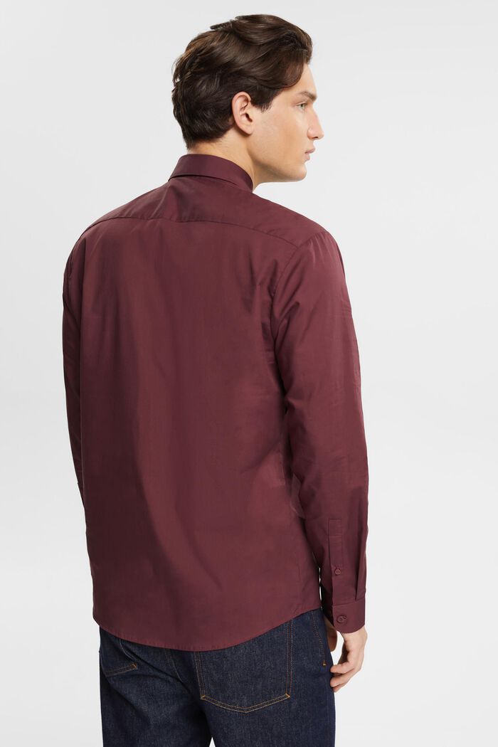 Košile z udržitelné bavlny, BORDEAUX RED, detail image number 3
