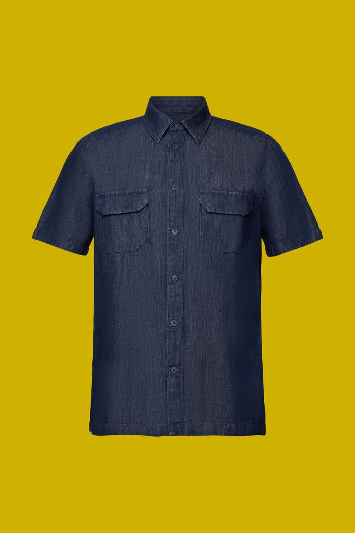 Košile s krátkým rukávem, džínový vzhled, BLUE BLACK, detail image number 8