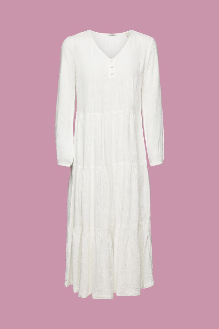 Plážové šaty z materiálu seersucker, OFF WHITE, detail image number 5
