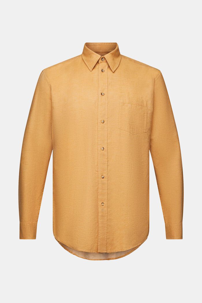 Melírovaná košile, 100% bavlna, CAMEL, detail image number 7