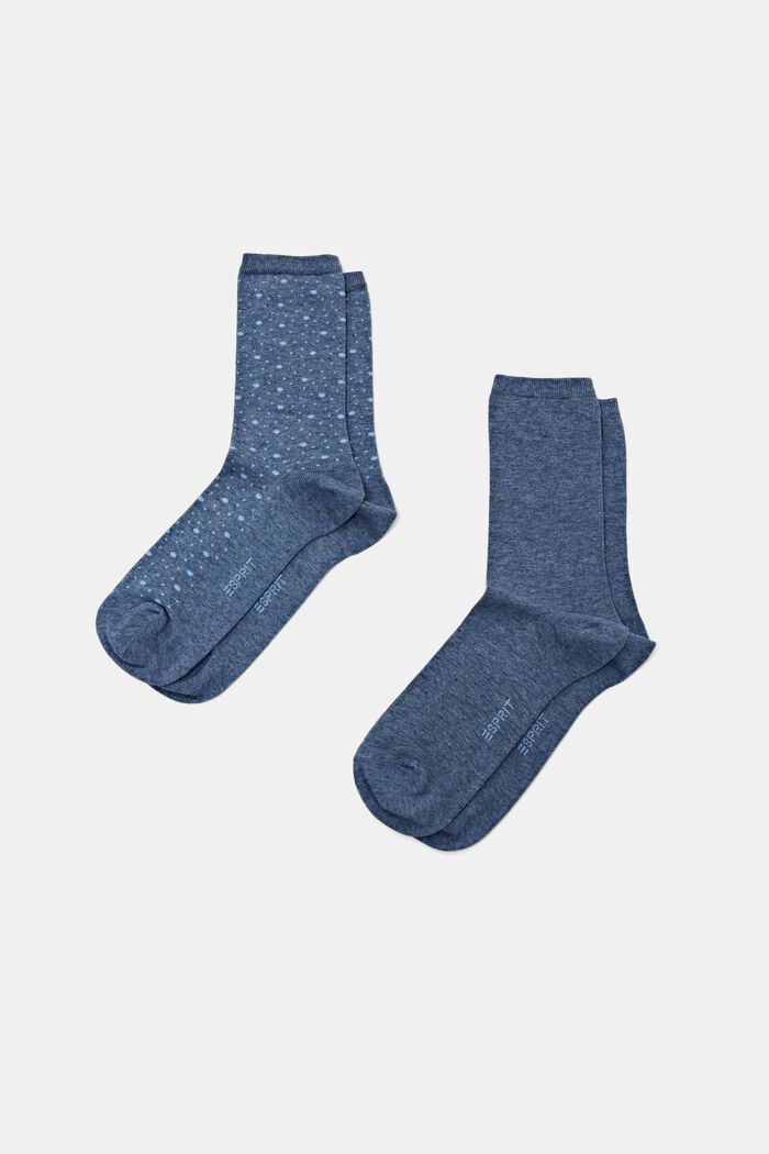 2 páry ponožek, bio bavlna, LIGHT DENIM, detail image number 1