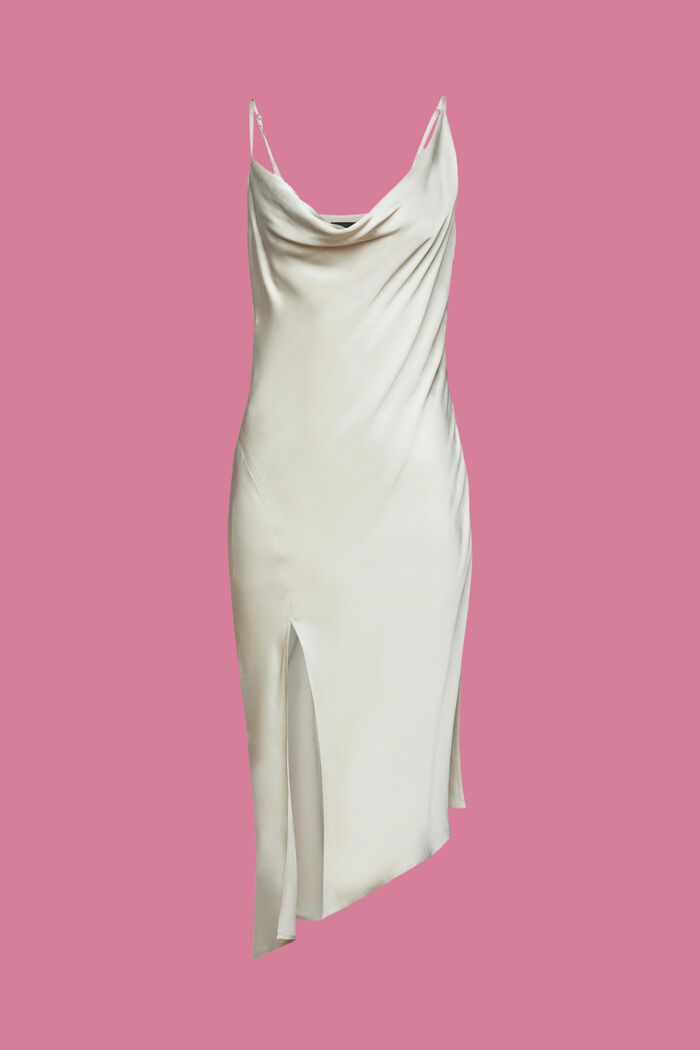 Krajkové midi šaty, LENZING™ ECOVERO™, LIGHT GREY, detail image number 7