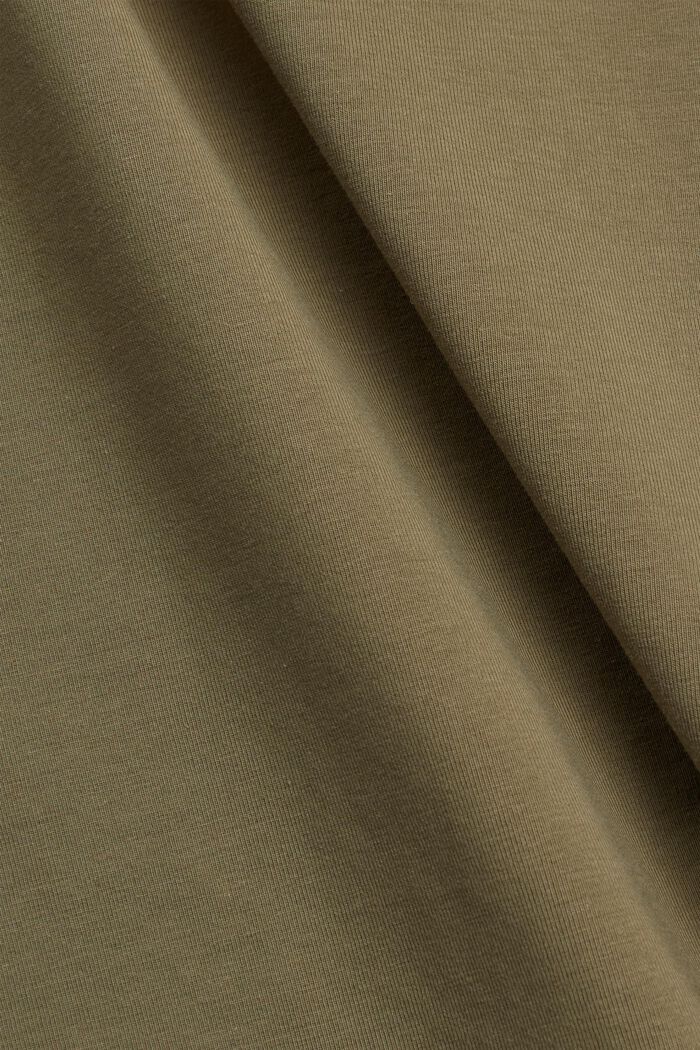 Žerzejová midi sukně z bio bavlny, LIGHT KHAKI, detail image number 4
