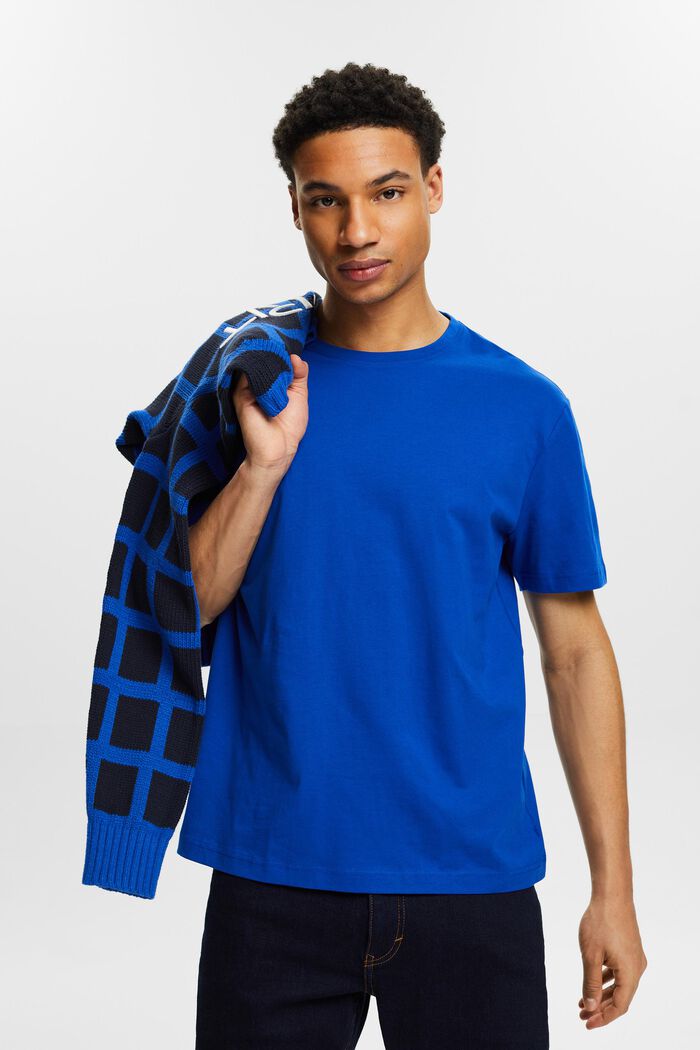 Tričko s kulatým výstřihem a krátkým rukávem, BRIGHT BLUE, detail image number 0
