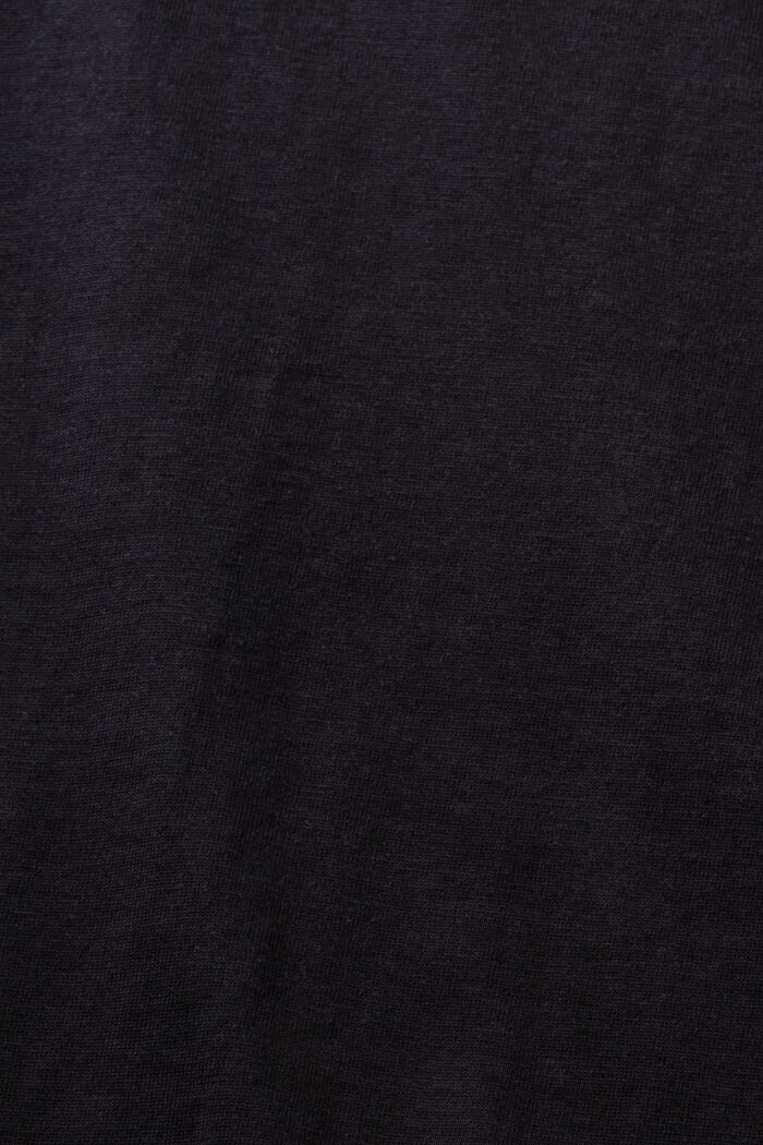 Tričko s kulatým výstřihem a krátkým rukávem, BLACK, detail image number 4