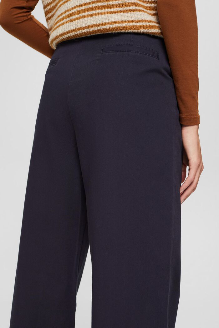 Široké kalhoty s knoflíkovou lištou, 100% bavlna, NAVY, detail image number 5