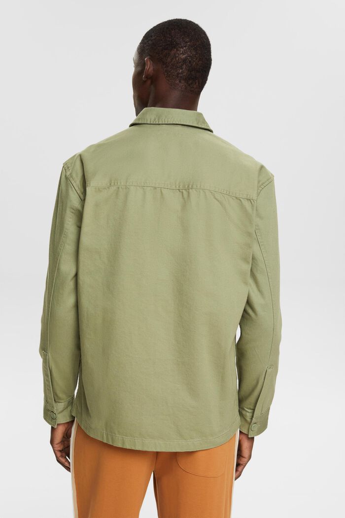 Košilová bunda z bio bavlny, LIGHT KHAKI, detail image number 3