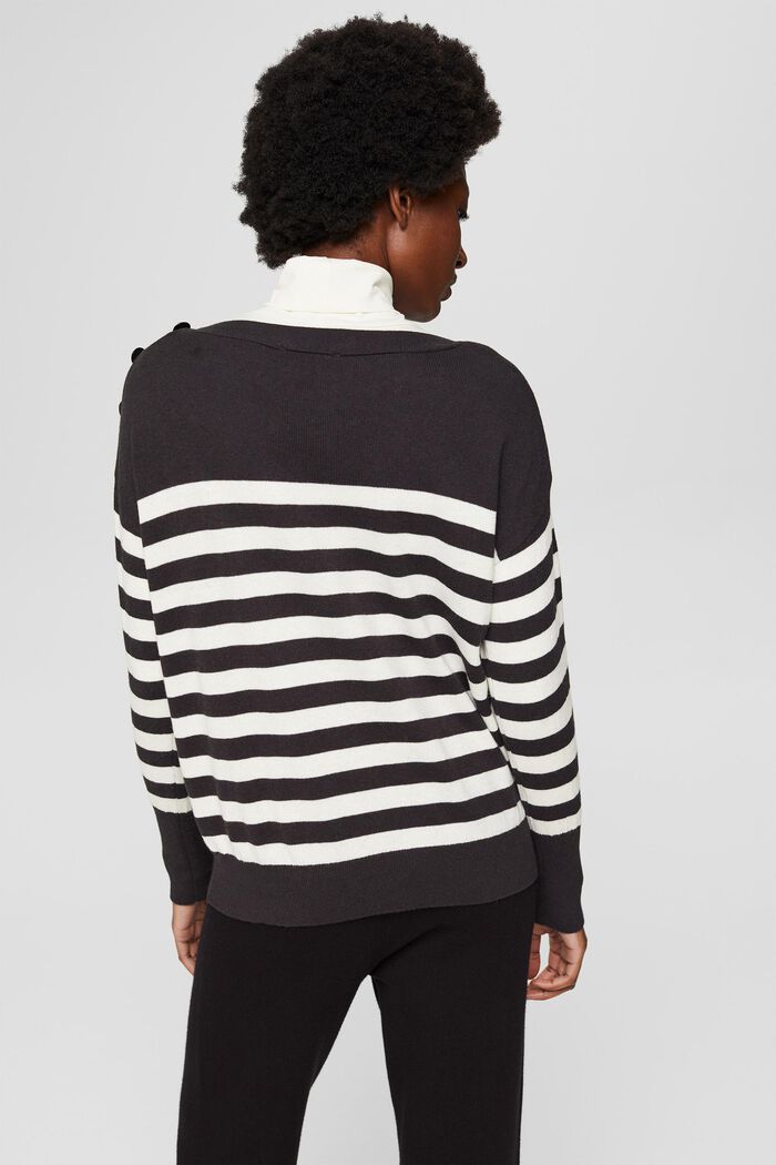 S kašmírem: pulovr s malým detailem v podobě knoflíku, NEW BLACK, detail image number 3