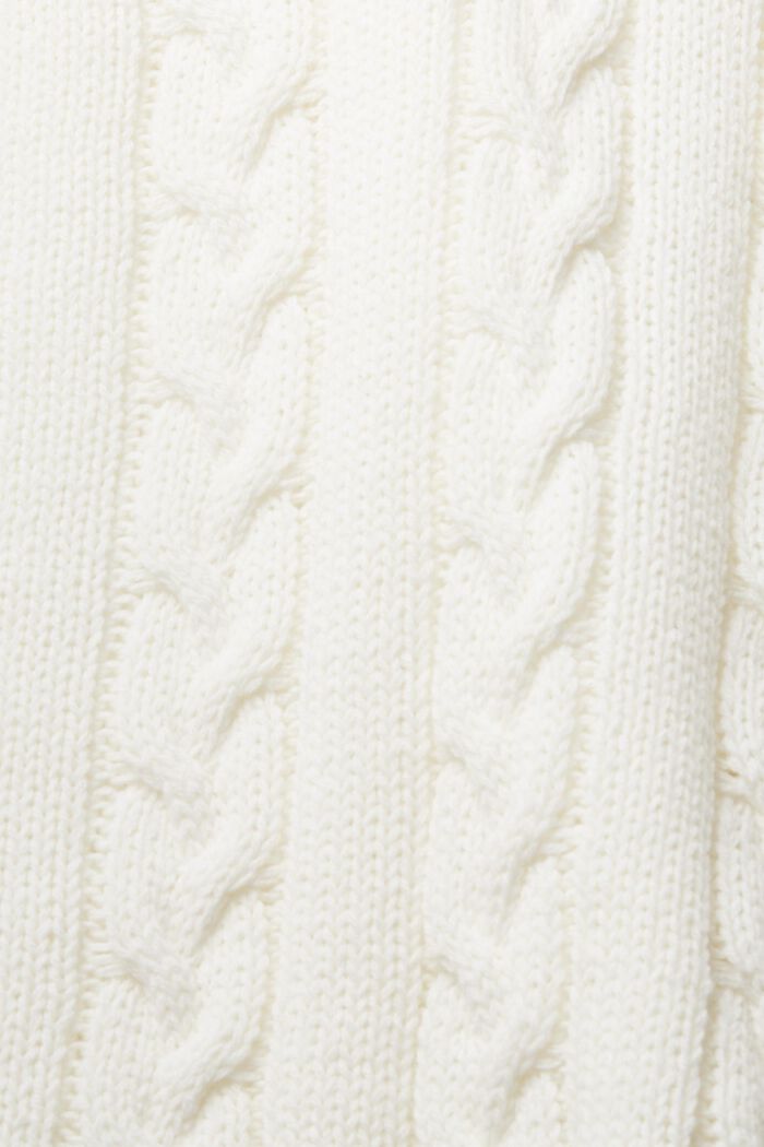 Pletený pulovr se špičatým výstřihem, OFF WHITE, detail image number 5