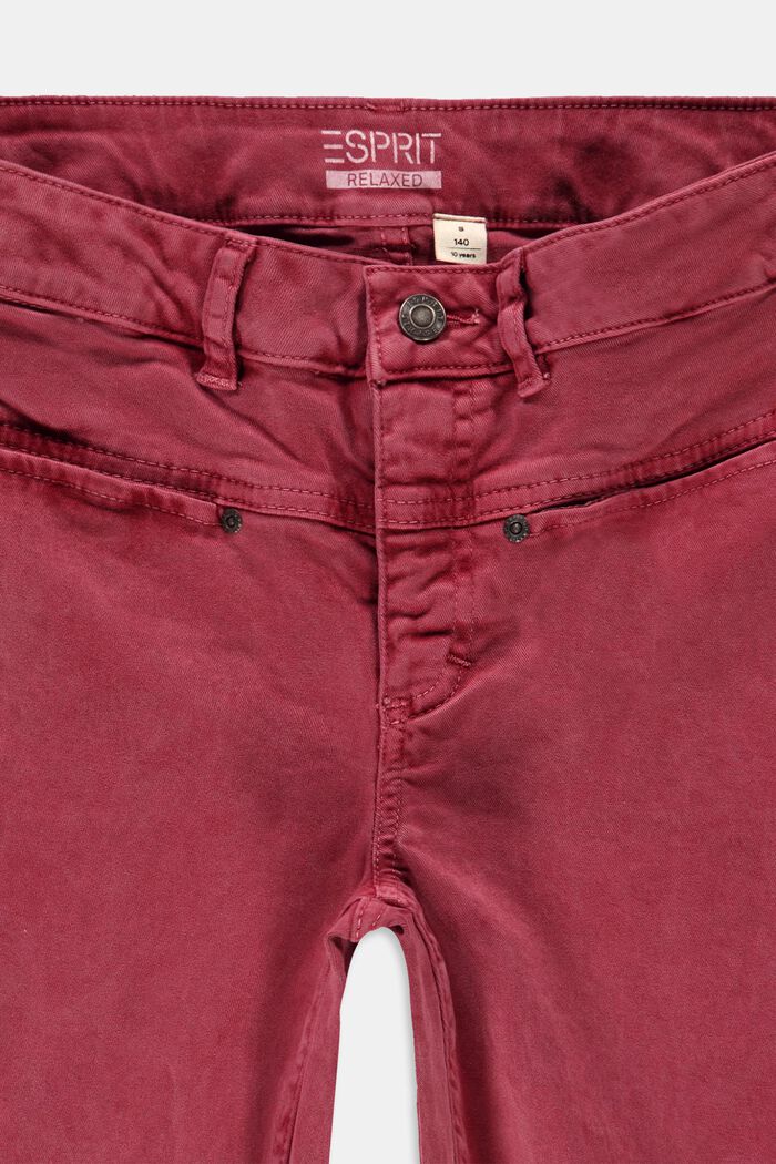 Kalhoty s bio bavlnou, DARK RED, detail image number 2