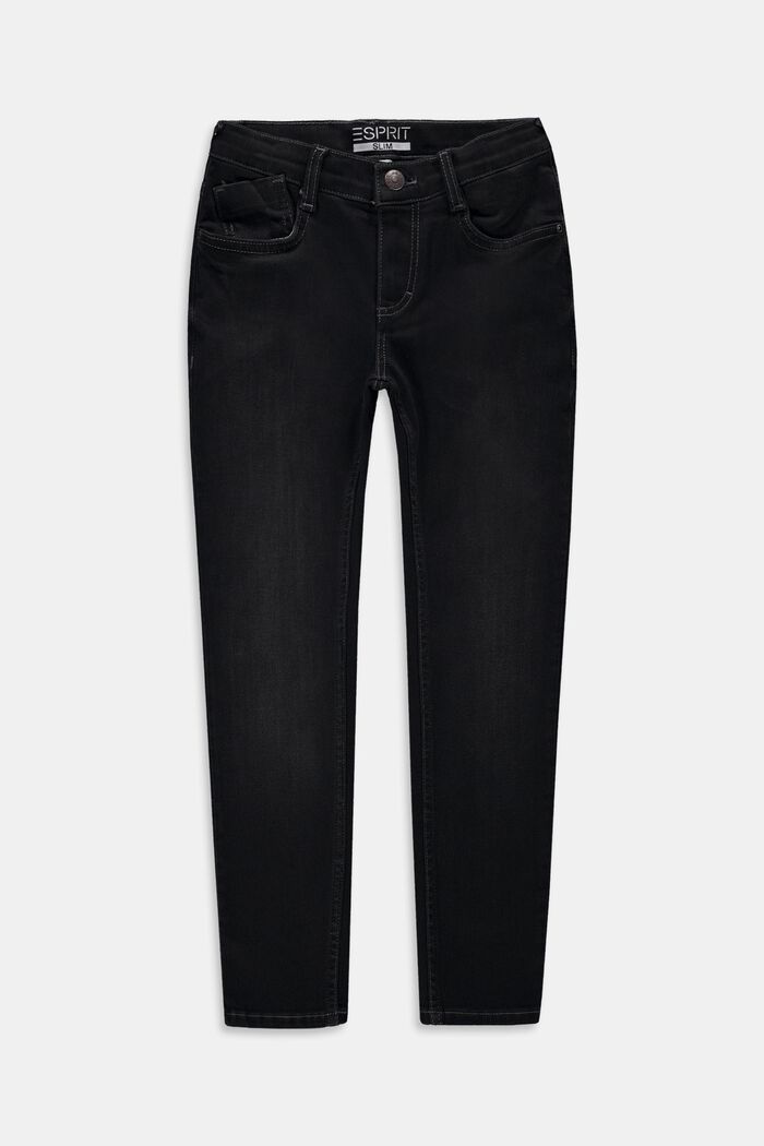 Strečové džíny Slim Fit s nastavitelným pasem, BLACK RINSE, detail image number 0