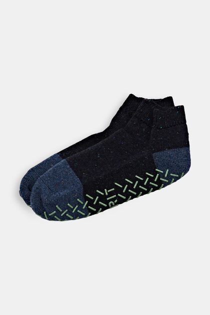 Domácí ponožky z vlněné směsi s protiskluzovým chodidlem