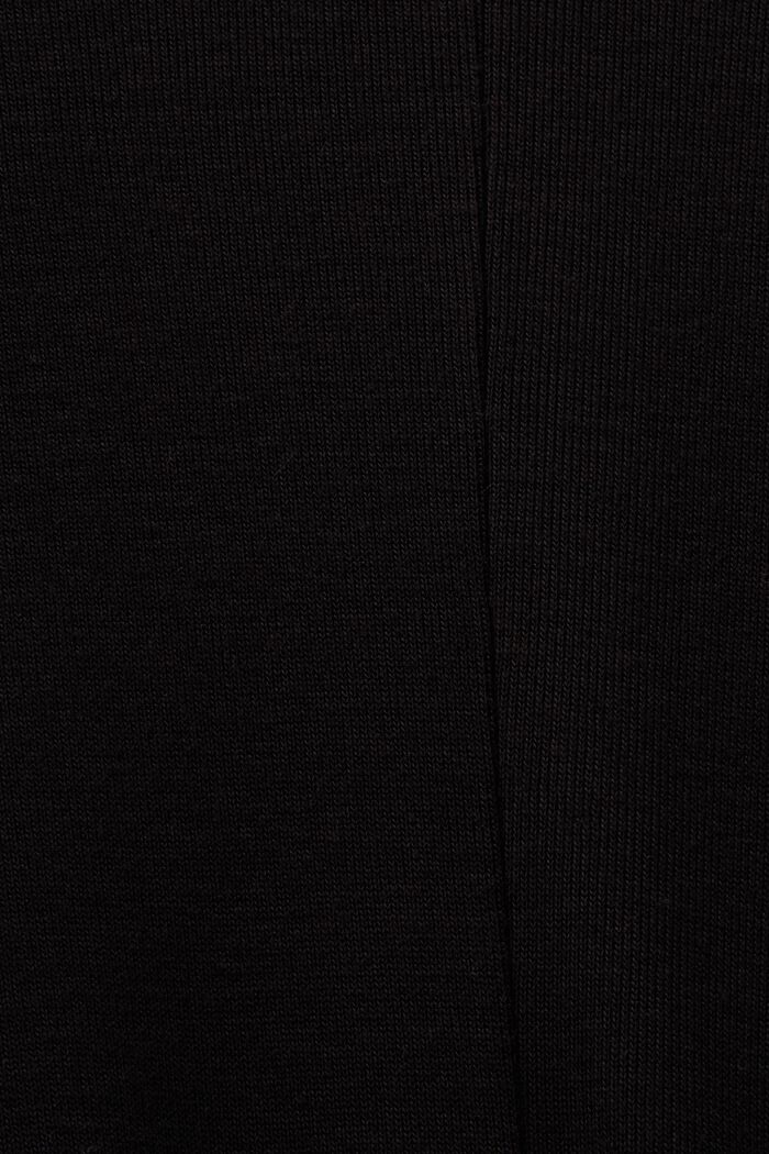 Úpletové maxi šaty s přiléhavým rolákovým límcem, BLACK, detail image number 6