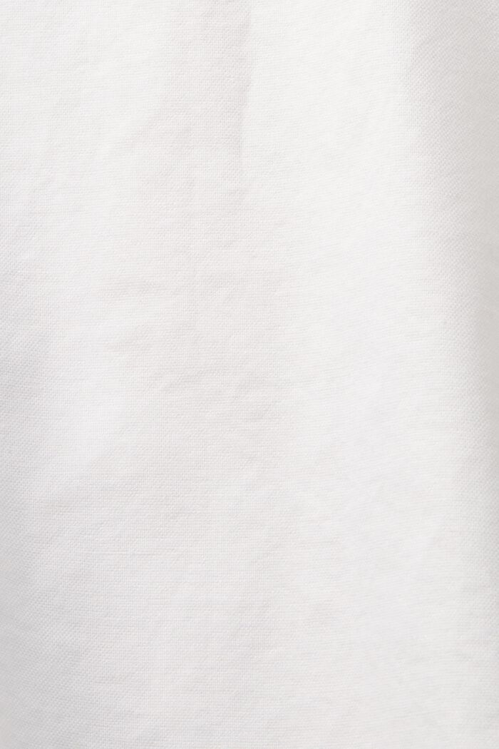 Košilová halenka z materiálu Oxford, WHITE, detail image number 6