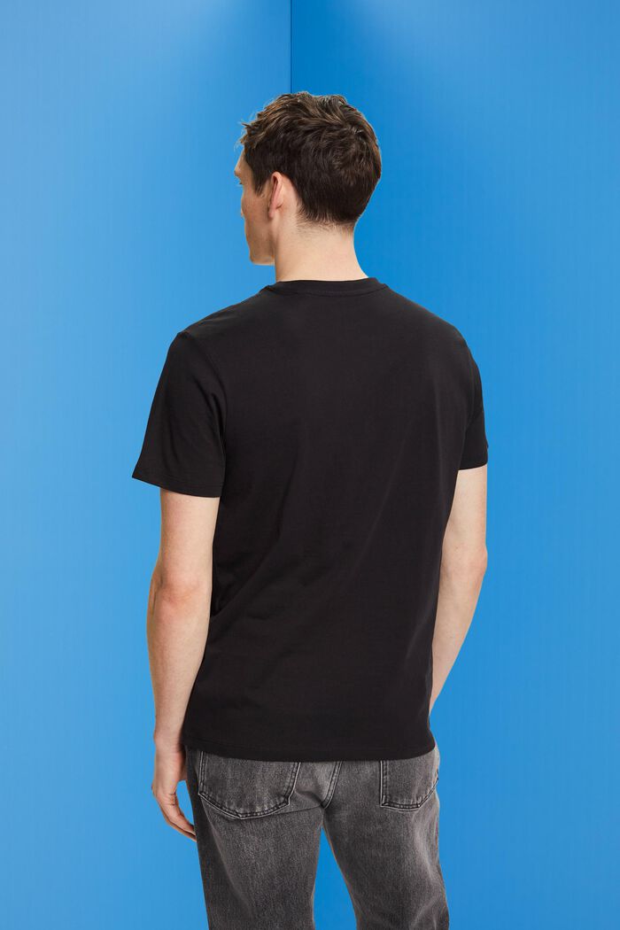 Žerzejové tričko s kulatým výstřihem, BLACK, detail image number 3