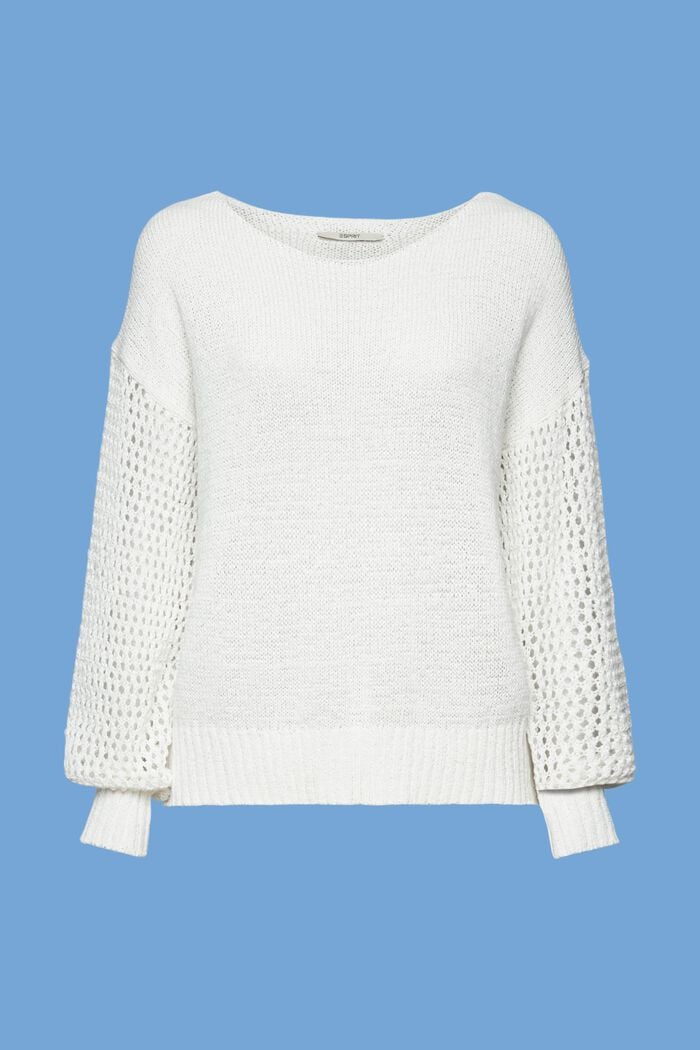 Volný pletený svetr, OFF WHITE, detail image number 6