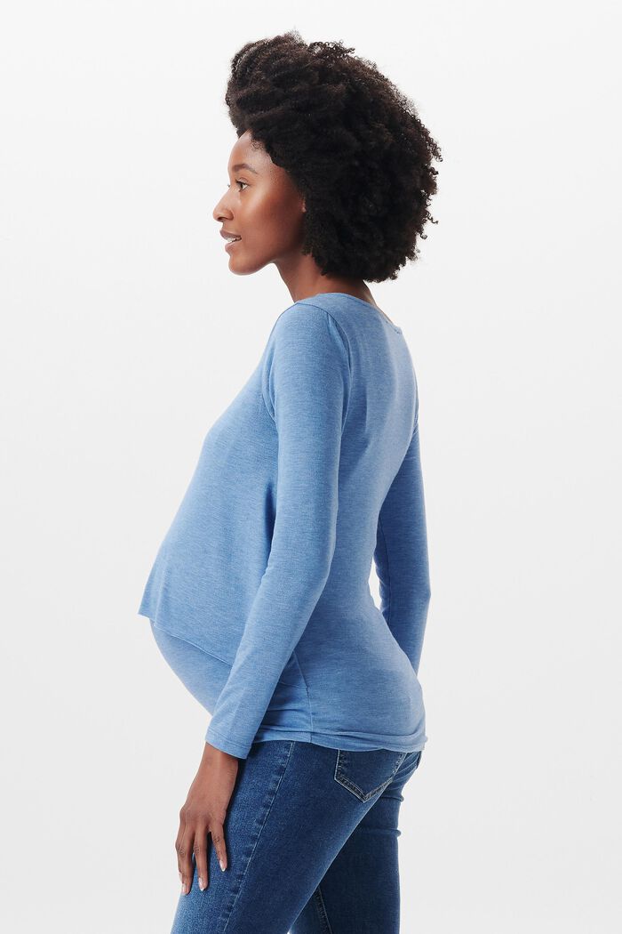 Vrstvené tričko s úpravou pro kojení, BLUE, detail image number 4