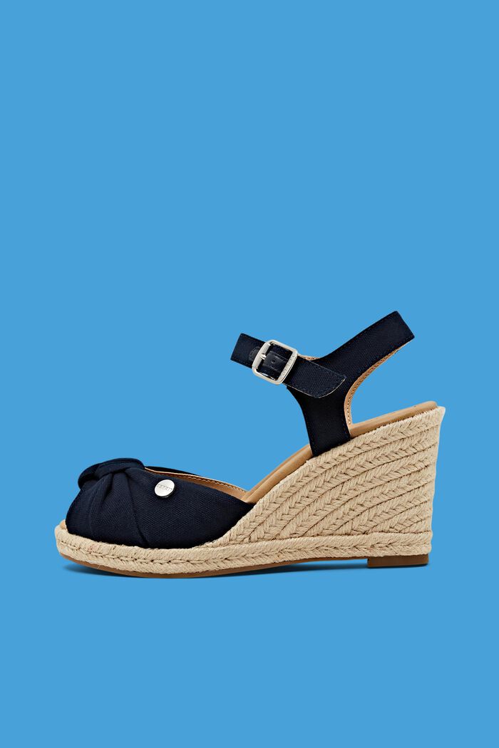 Sandály s klínovým podpatkem, NAVY, detail image number 0