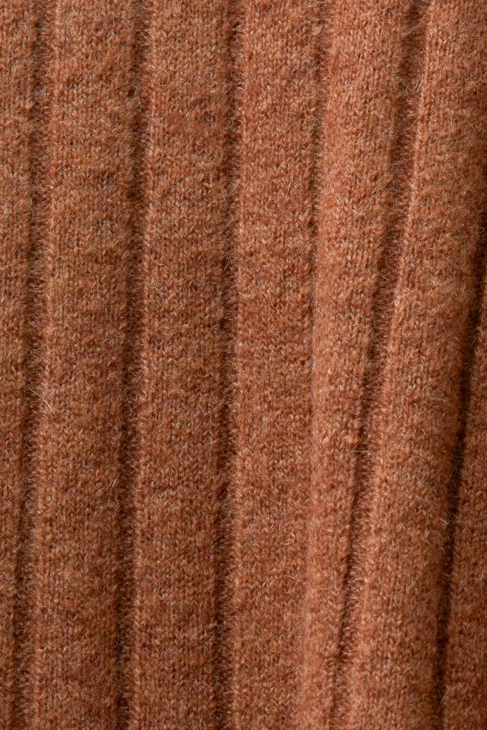 Plochý pulovr z žebrové pleteniny, BARK, detail image number 5
