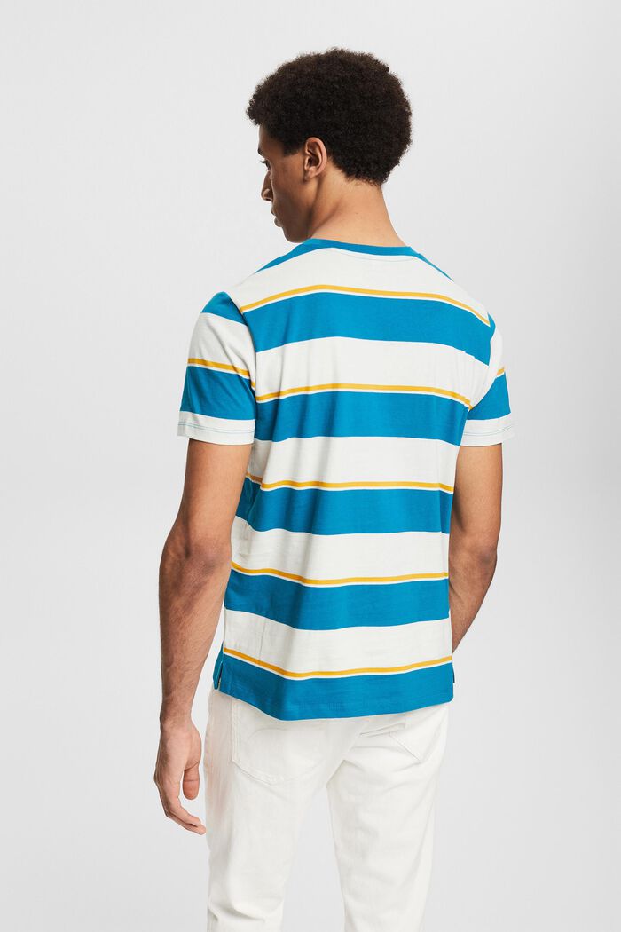 Žerzejové tričko s pruhovaným vzorem, TEAL BLUE, detail image number 3