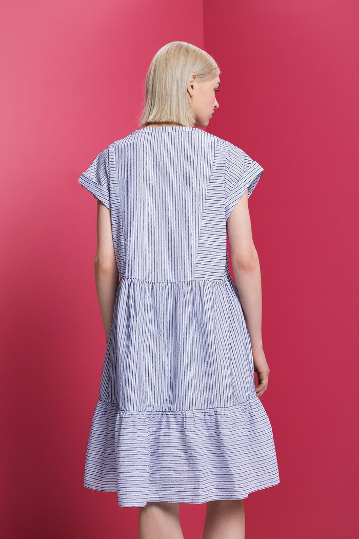 Pruhované šaty, 100 % bavlna, BRIGHT BLUE, detail image number 3