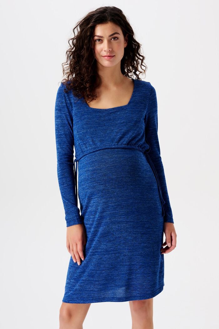 MATERNITY pletené šaty s úpravou pro kojení, ROYAL BLUE, detail image number 0