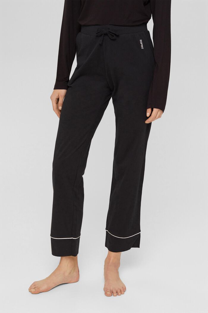 Pyžamové kalhoty ze 100% bio bavlny, BLACK, detail image number 0