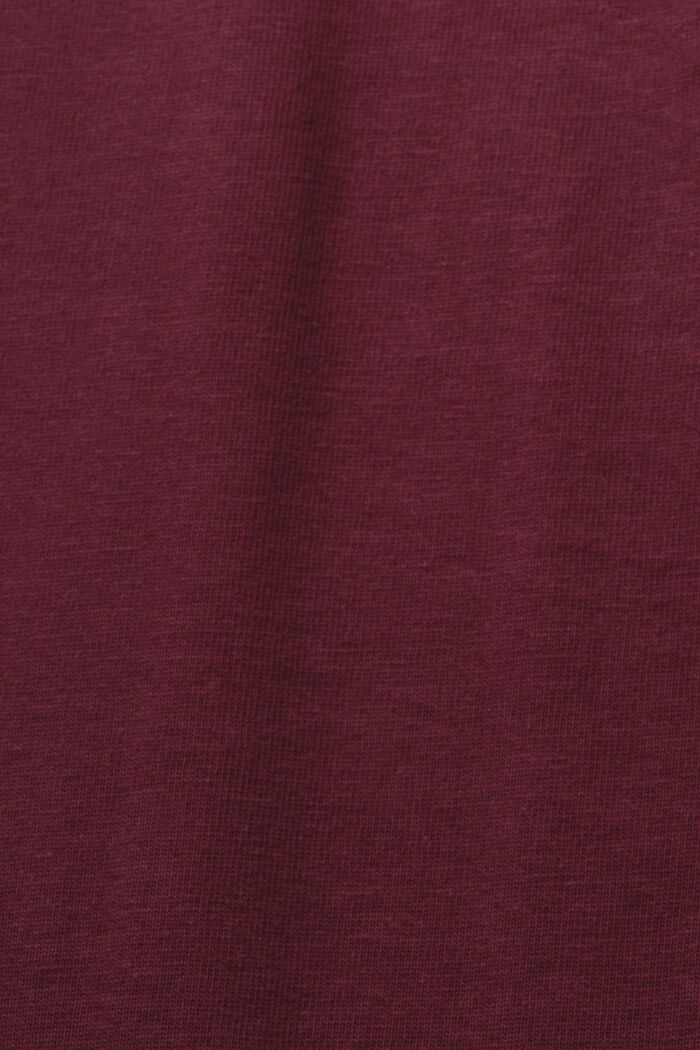 Žerzejové tričko s potiskem, 100 % bavlna, AUBERGINE, detail image number 5