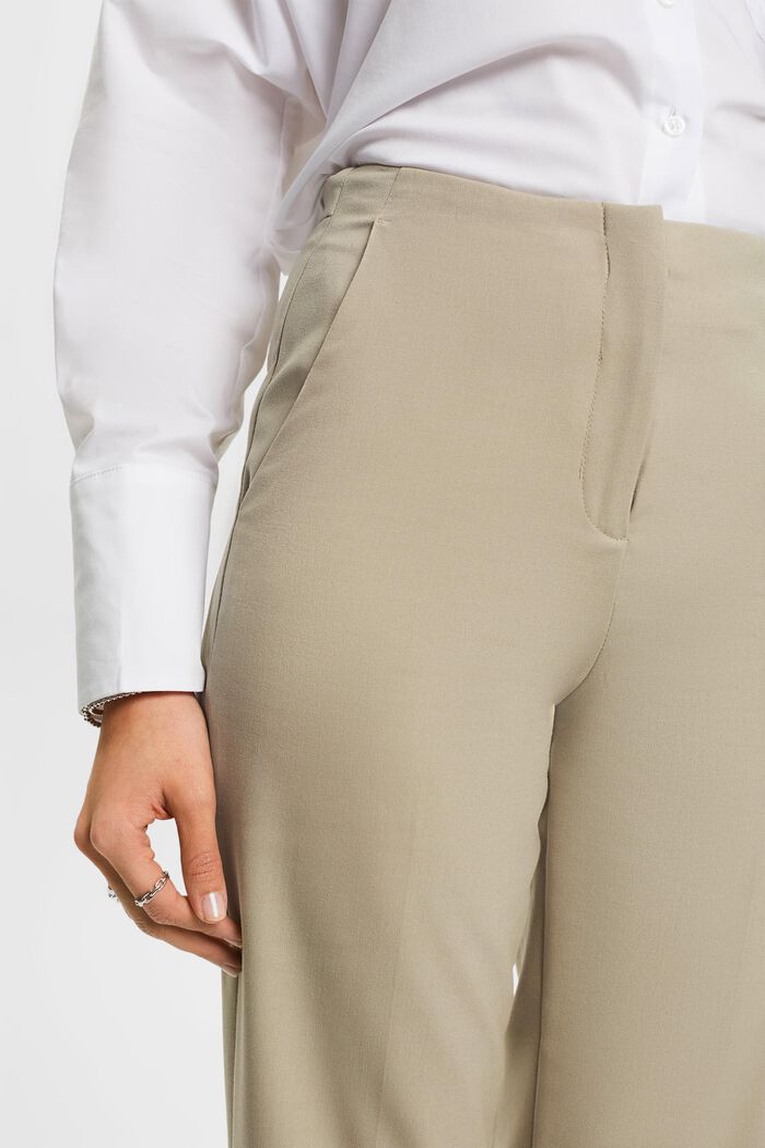 Zkrácené business kalhoty, DUSTY GREEN, detail image number 2
