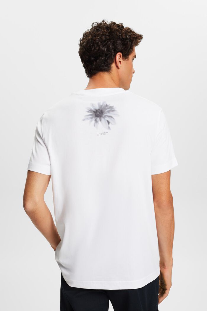 Potištěné tričko z bavlny pima, WHITE, detail image number 4