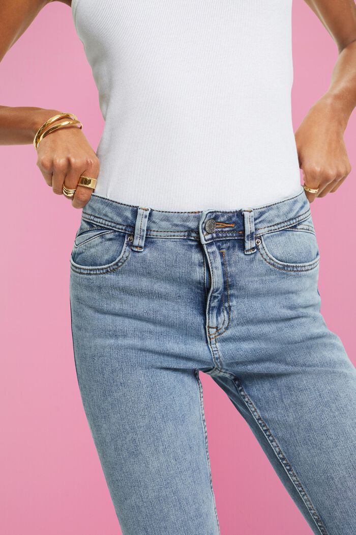Skinny džíny s vysokým pasem, BLUE LIGHT WASHED, detail image number 2
