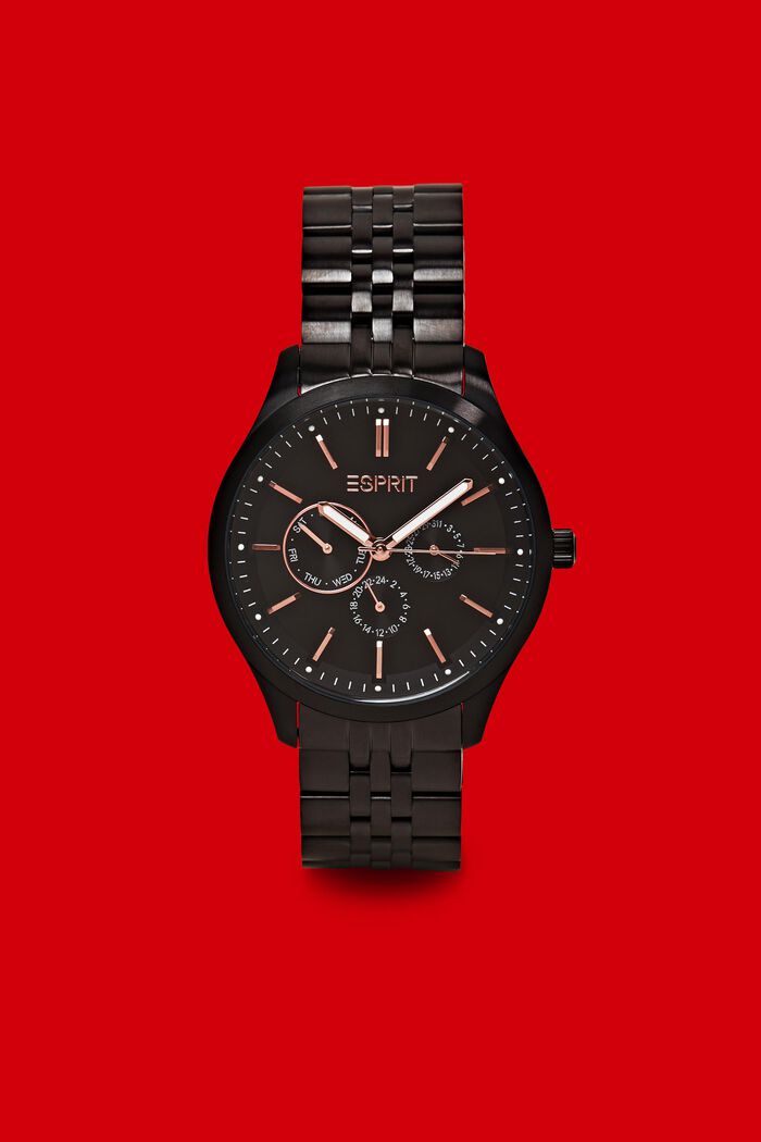 Nerezové hodinky s článkovým náramkem, BLACK, detail image number 0