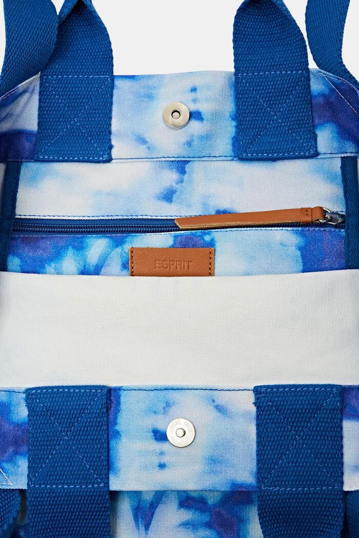 Taška tote s logem, z bavlněného plátna, PASTEL BLUE, detail image number 3