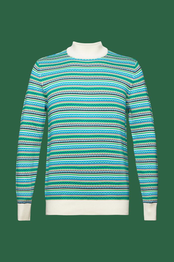 Bavlněný žakárový pulovr s krátkým rolákem, ICE, detail image number 7