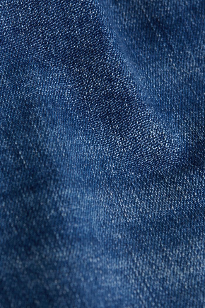 Džíny se střední výškou pasu a s rovnými nohavicemi, BLUE MEDIUM WASHED, detail image number 1