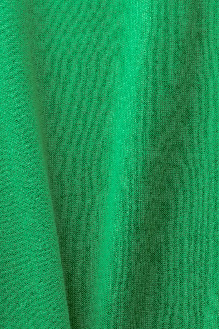 Bavlněný pulovr se špičatým výstřihem, GREEN, detail image number 5