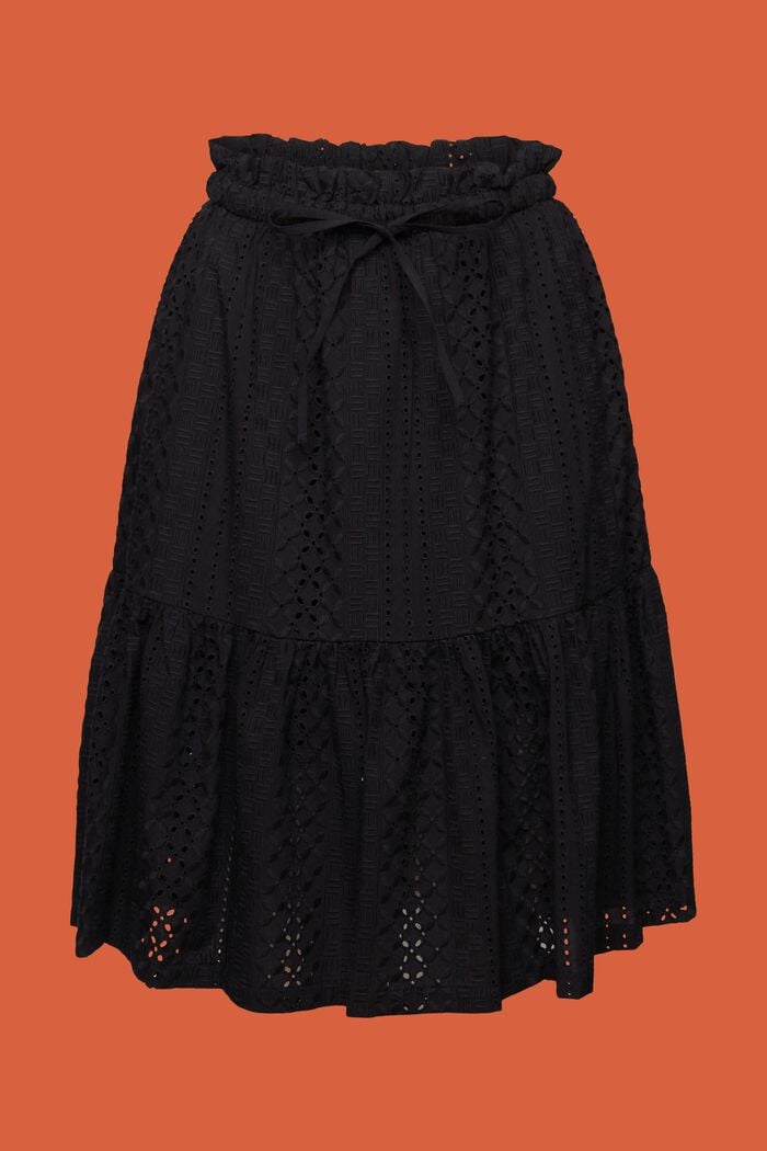 Vyšívaná sukně, LENZING™ ECOVERO™, BLACK, detail image number 6