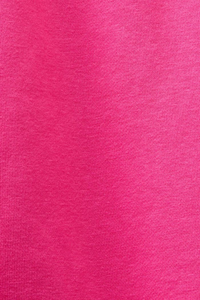 Unisex teplákové flaušové kalhoty s logem, z bavlny, PINK FUCHSIA, detail image number 6