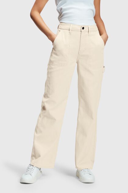 Pracovní džíny s vysokým pasem ve stylu 90. let, rovné nohavice