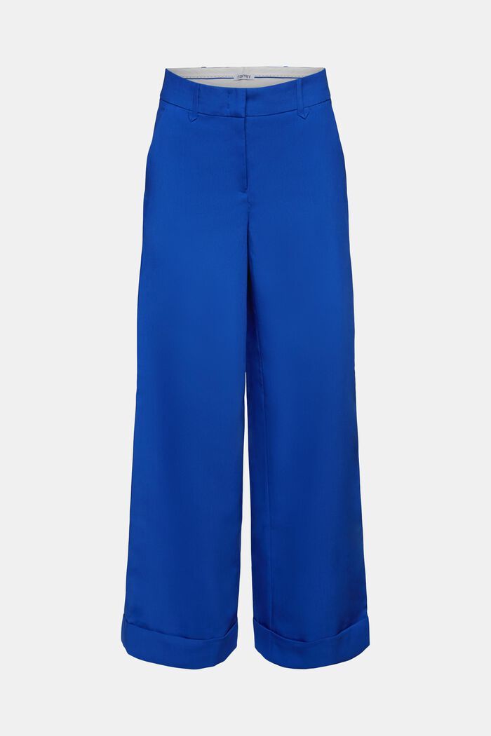 Keprové kalhoty se širokými nohavicemi, BRIGHT BLUE, detail image number 7