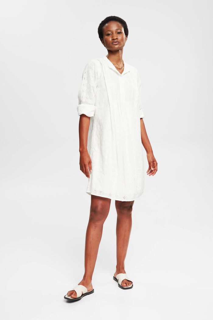 Šaty s výšivkou, OFF WHITE, detail image number 0