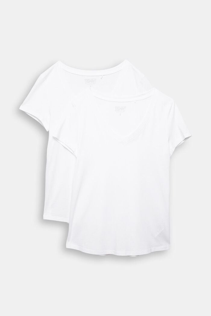 2 ks v balení: trička ze směsi s bavlnou, WHITE, detail image number 8