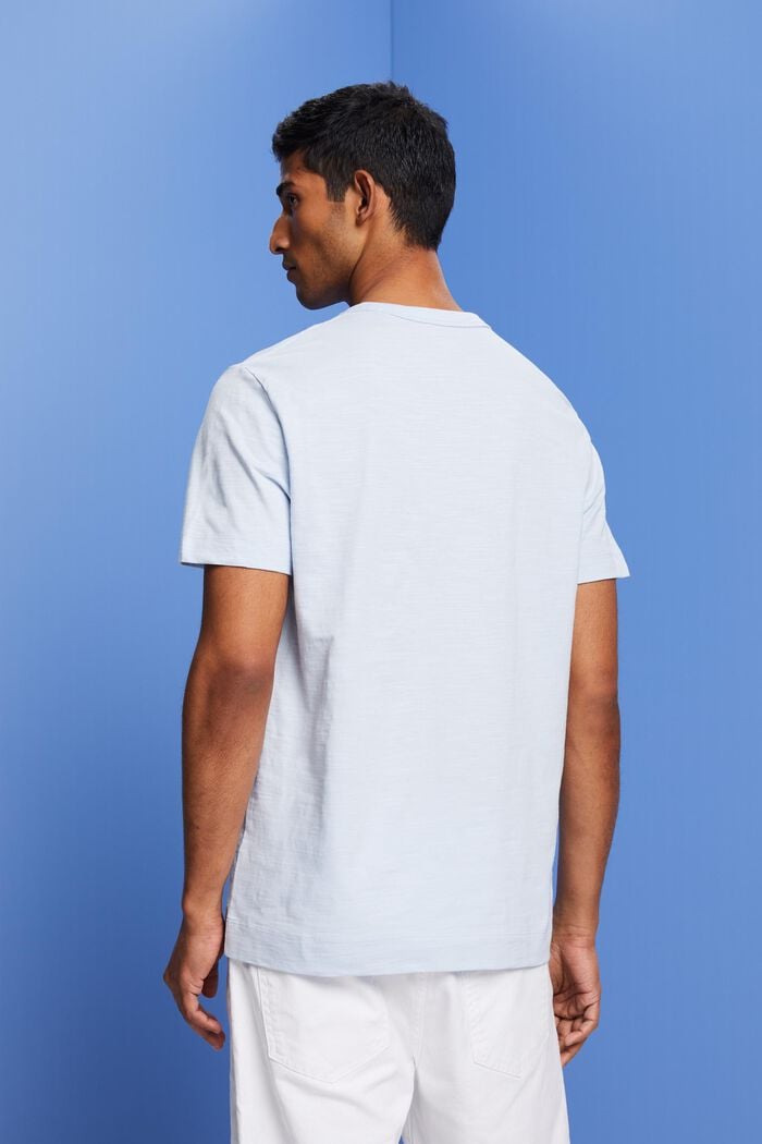 Žerzejové tričko s potiskem na hrudi, 100% bavlna, PASTEL BLUE, detail image number 3