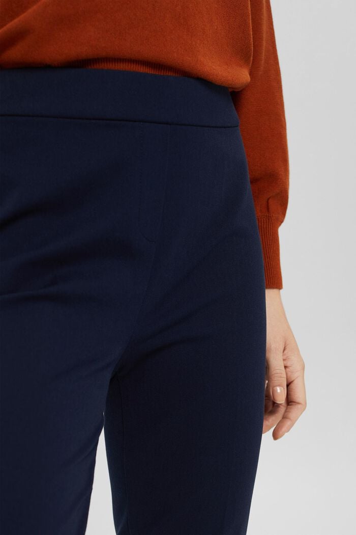 Strečové kalhoty s pasem na gumu, NAVY, detail image number 2