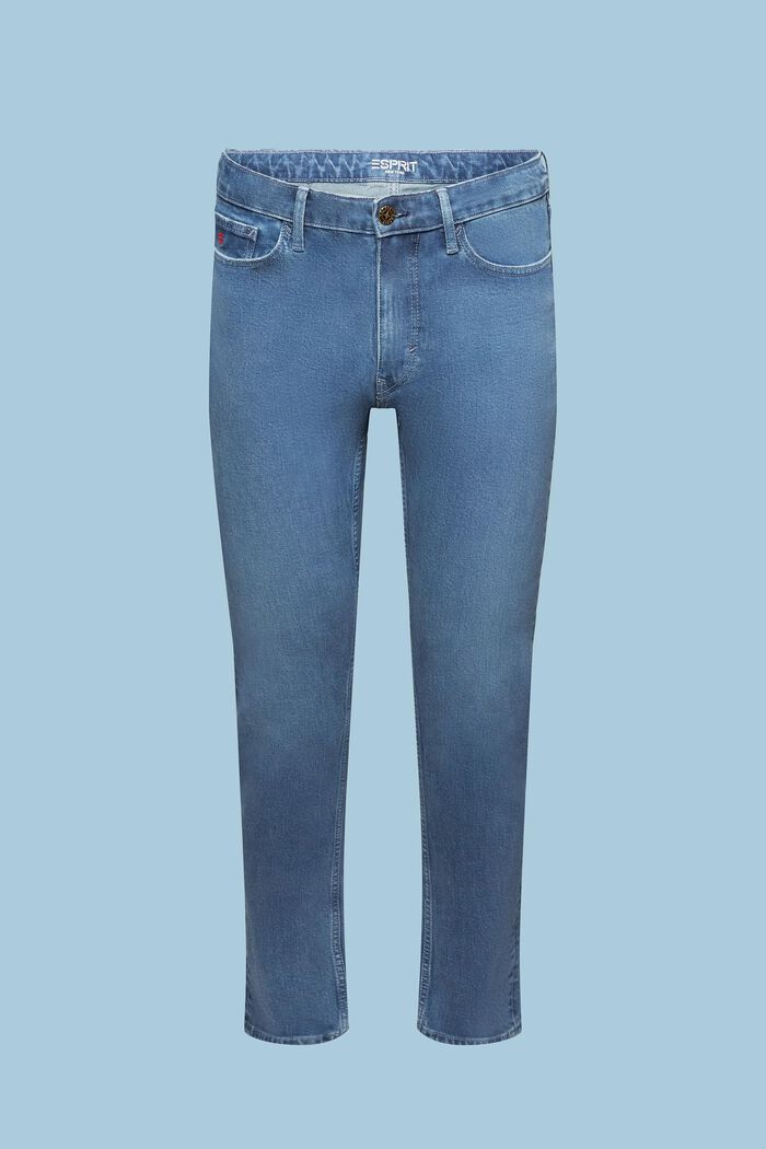 Slim džíny se střední výškou pasu, BLUE MEDIUM WASHED, detail image number 7