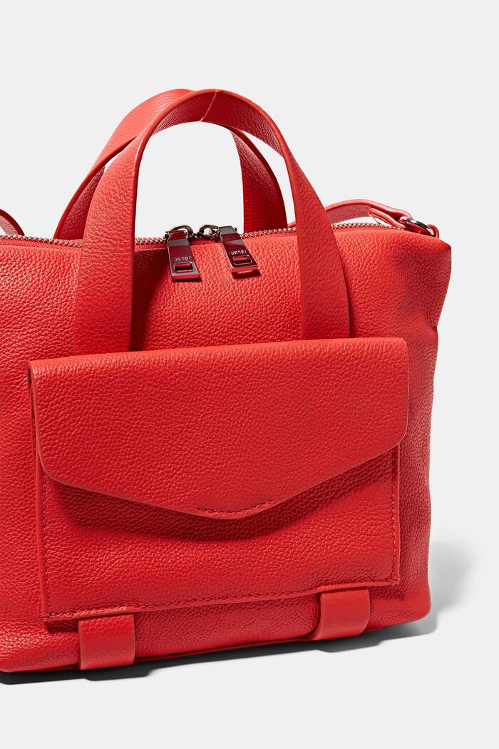 Kožená taška přes rameno, RED, detail image number 1