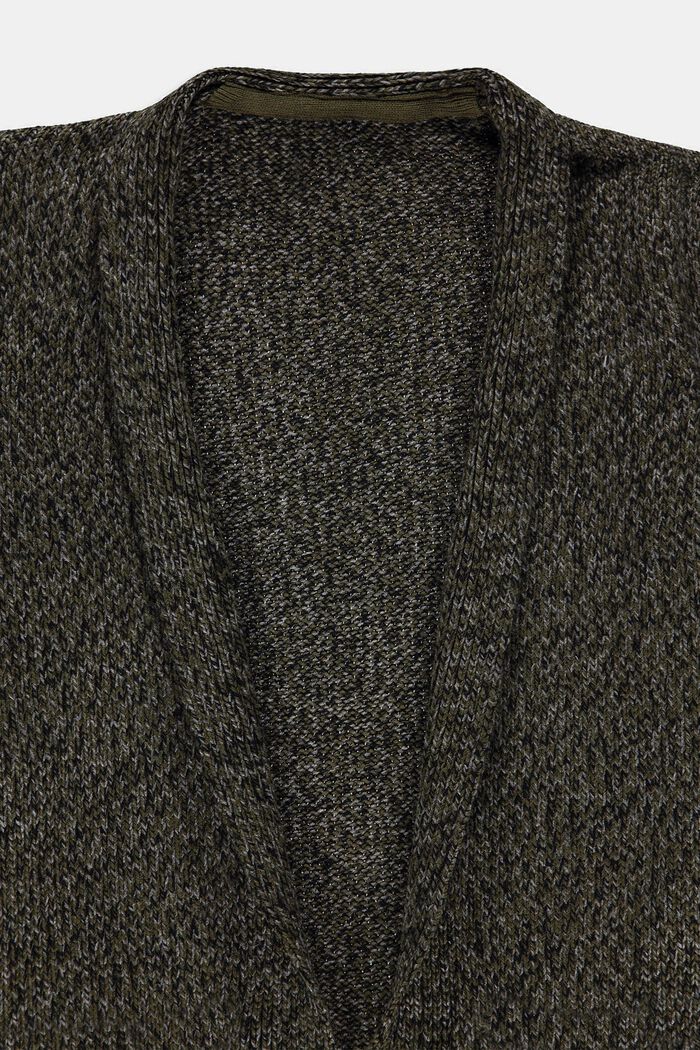 Dlouhý kardigan melírovaného vzhledu, KHAKI GREEN, detail image number 2