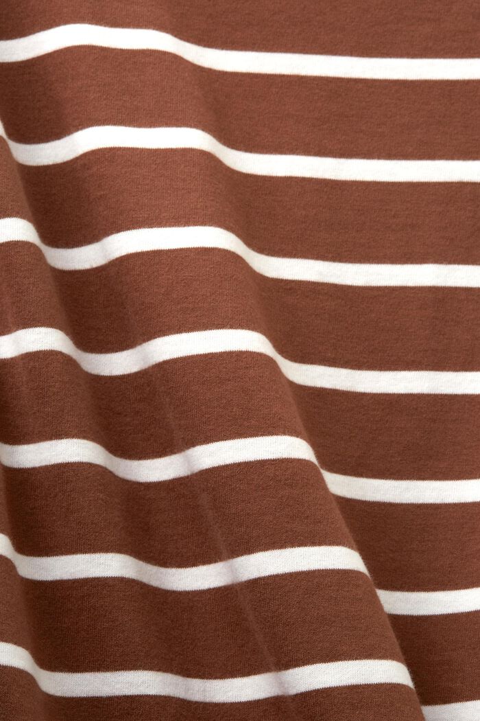 Proužkovaný žerzejový top s dlouhými rukávy, bavlna, TOFFEE, detail image number 5