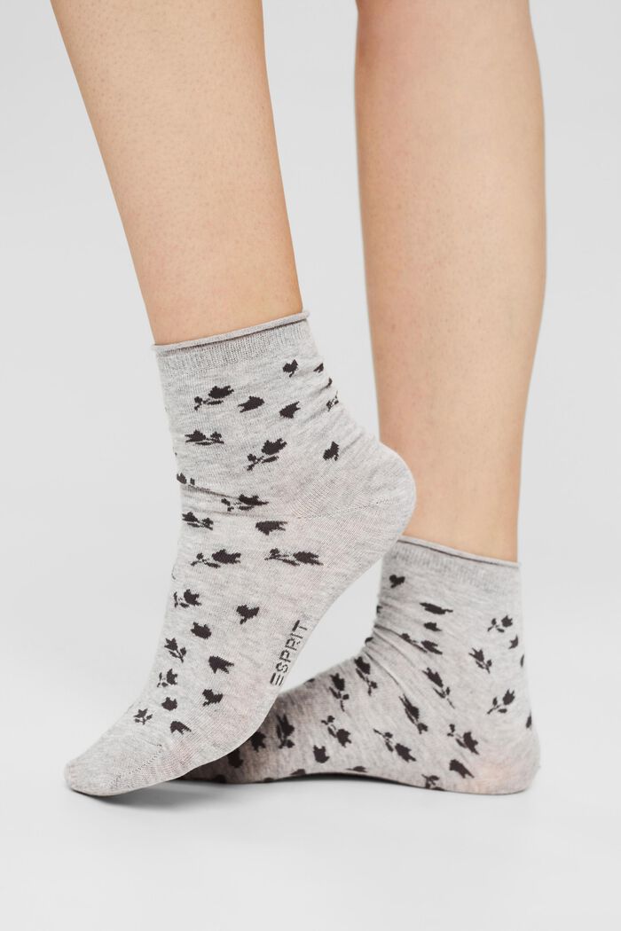 2 páry ponožek, bio bavlna, LIGHT GREY, detail image number 2