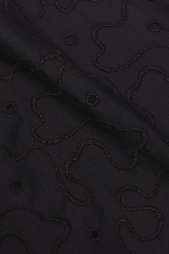 Midi šaty s nabíranými rukávy a opaskem, BLACK, detail image number 5